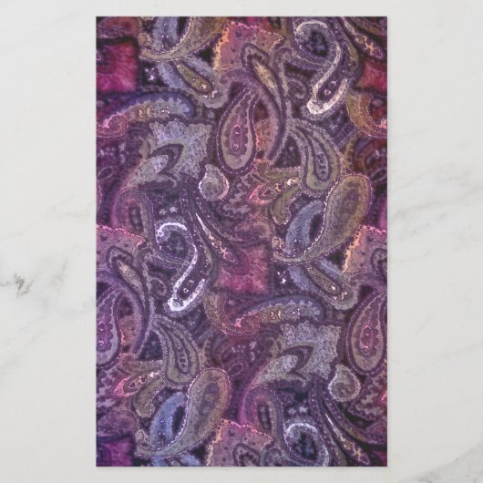 Schlicht Paisley 3 Briefpapier (Vorderseite)