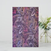 Schlicht Paisley 3 Briefpapier (Stehend Vorderseite)