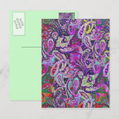 Schlicht Paisley 4 Postkarte (Vorne/Hinten)
