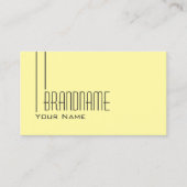 Schlicht Pastelgelb Modernst einfach und Beruflich Visitenkarte (Vorderseite)