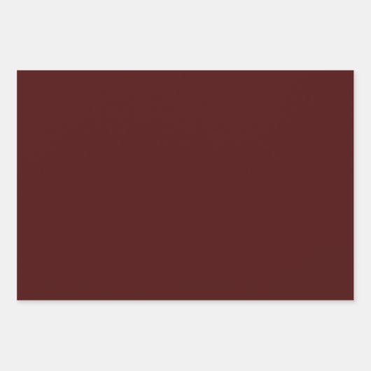 Schlicht Prune Burgundy Rose Maroon Shades 3 Tones Geschenkpapier Set (Vorderseite 3)