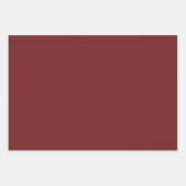 Schlicht Prune Burgundy Rose Maroon Shades 3 Tones Geschenkpapier Set (Vorderseite)