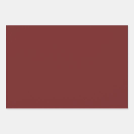 Schlicht Prune Burgundy Rose Maroon Shades 3 Tones Geschenkpapier Set (Vorderseite)