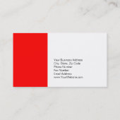 Schlicht Red Gray White Fotografy Business Card Visitenkarte (Rückseite)