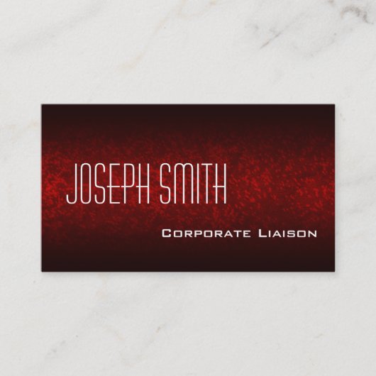 Schlicht Red Modern Beruflich Business Cards Visitenkarte (Vorderseite)