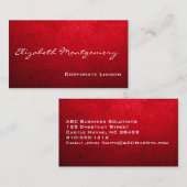 Schlicht Red Modern Beruflich Business Cards Visitenkarte (Vorne/Hinten)