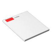 Schlicht Red White Simple Modem Edit Notizblock (angewinkelt)