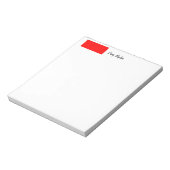 Schlicht Red White Simple Modem Edit Notizblock (Rotiert)