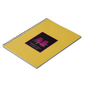 Schlicht-Rosa-Monogramm-Individuelle Name Notizblock (Linke Seite)