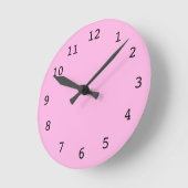 Schlicht rosa Uhr (Winkel)