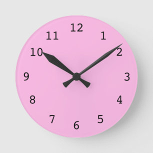 Schlicht rosa Uhr