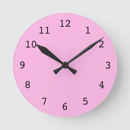 Schlicht rosa Uhr (Vorderseite)