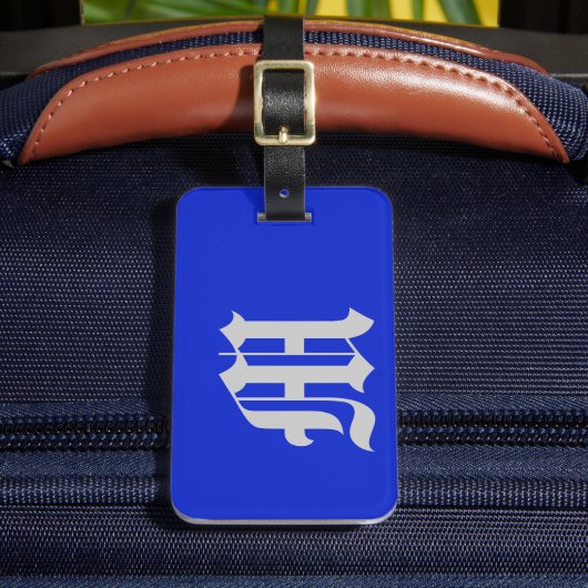 Schlicht Royal Blue Gepäckanhänger (Vorderseite Insitu 2)