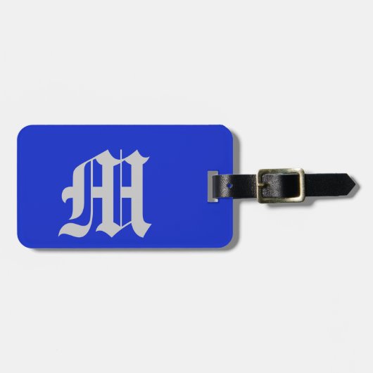 Schlicht Royal Blue Gepäckanhänger (Vorderseite horizontal)