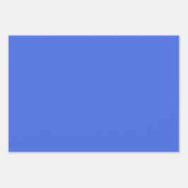 Schlicht Royal Palatinate Blue Shades 3 Tones Geschenkpapier Set