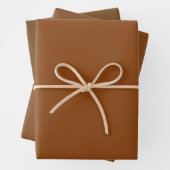 Schlicht Saddle Russet Sepia Brown Shades 3 Tones Geschenkpapier Set (Beispiel)