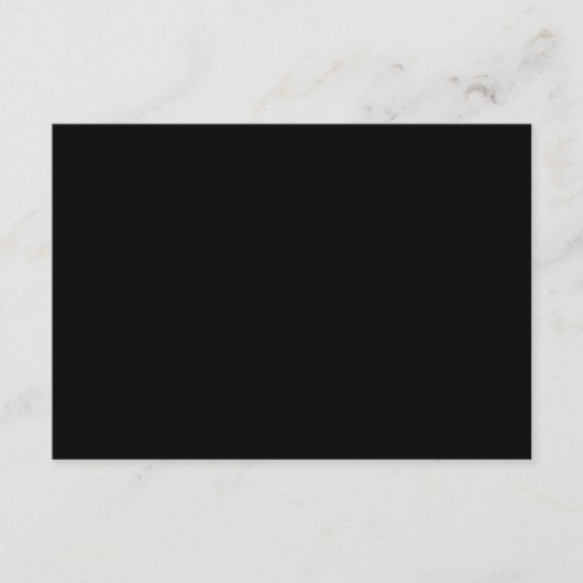 Schlicht Schwarz 5" x 3,5" Blank Semi-Glanz-Hochze Begleitkarte (Vorderseite)