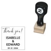 Schlicht Schwarz Danke, dass du Hochzeit Holz Gummistempel (Stempel)