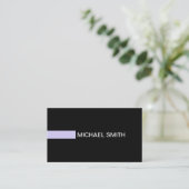 Schlicht Schwarz Elegante Moderne Seife Visitenkarte (Stehend Vorderseite)