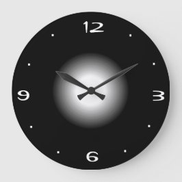 Schlicht Schwarz-Weiß >Küchenschloss Große Wanduhr