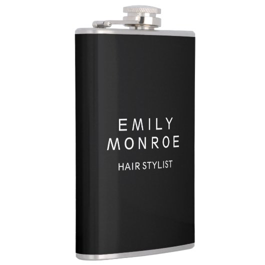 Schlicht Schwarz/Weiß Modernität Minimalistisch Flachmann (Rechts)