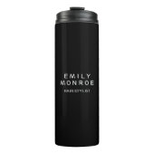 Schlicht Schwarz/Weiß Modernität Minimalistisch Thermosbecher (Vorderseite)