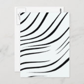Schlicht Schwarz-Weiß Postkarte (Vorne/Hinten)