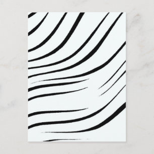Schlicht Schwarz-Weiß Postkarte