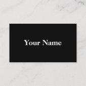 Schlicht Schwarz/Weiß Visitenkarte (Rückseite)