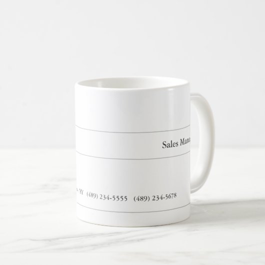 Schlicht Schwarz-weiße Minimalistisch Moderne Kaffeetasse (VorderseiteRechts)