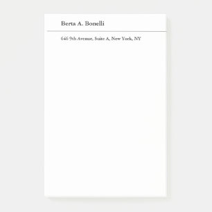 Schlicht Schwarz-weiße Minimalistisch Moderne Post-it Klebezettel