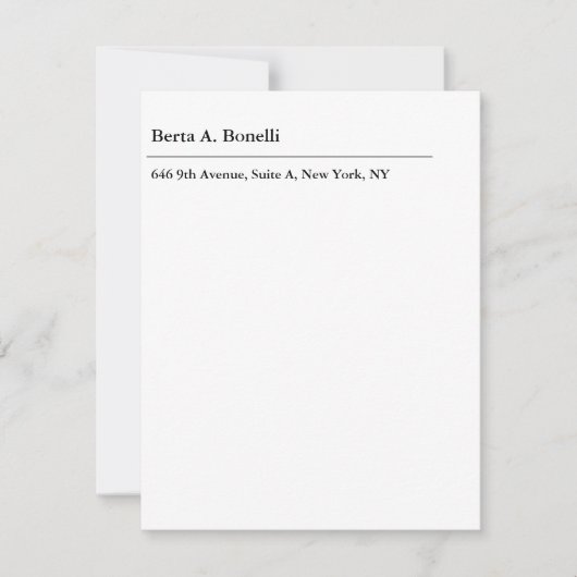 Schlicht Schwarz-weiße Minimalistisch Moderne RSVP Karte (Vorderseite)