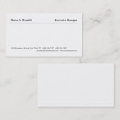 Schlicht Schwarz-weiße Minimalistisch Moderne Visitenkarte (Vorne/Hinten)