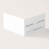 Schlicht Schwarz-weiße Minimalistisch Moderne Visitenkarten (Vorderseite)