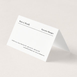 Schlicht Schwarz-weiße Minimalistisch Moderne Visitenkarten