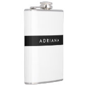 Schlicht Schwarz-weißer Beruflicher Minimalistisch Flachmann (Rechts)