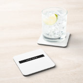 Schlicht Schwarz-weißer Beruflicher Minimalistisch Getränkeuntersetzer (Rechte Seite)