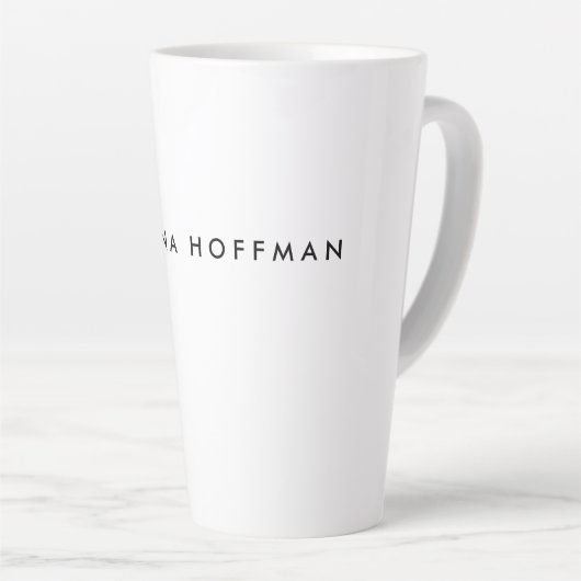 Schlicht Schwarz-weißer Beruflicher Minimalistisch Milchtasse (Rechte Ecke)