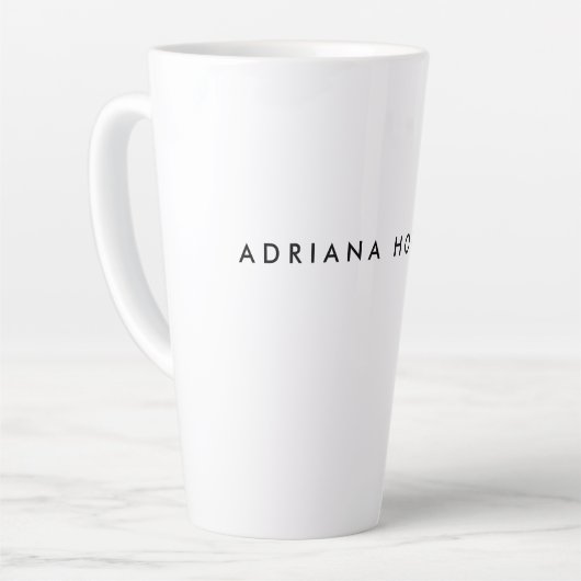 Schlicht Schwarz-weißer Beruflicher Minimalistisch Milchtasse (Linke Ecke)