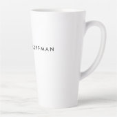 Schlicht Schwarz-weißer Beruflicher Minimalistisch Milchtasse (Rechts)