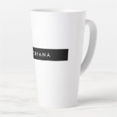 Schlicht Schwarz-weißer Beruflicher Minimalistisch Milchtasse (Rechte Ecke)