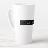 Schlicht Schwarz-weißer Beruflicher Minimalistisch Milchtasse (Linke Ecke)