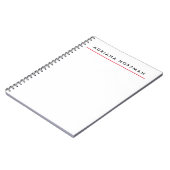 Schlicht Schwarz-weißer Beruflicher Minimalistisch Notizblock (Linke Seite)