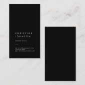 schlicht Schwarzweiß Visitenkarte (Vorne/Hinten)