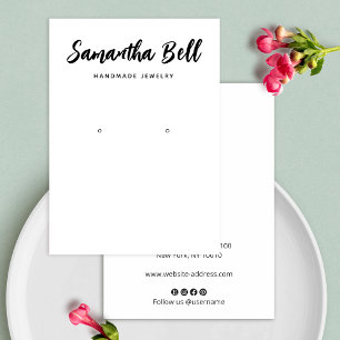 Schlicht Signature Script White Earring Juwelen Visitenkarte