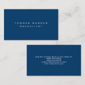 Schlicht Simple Blue Trendy Minimalistisch Visitenkarte (Vorne/Hinten)