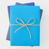 Schlicht Sky Yonder Cerulean Blue Shades 3 Tones Geschenkpapier Set (Beispiel)