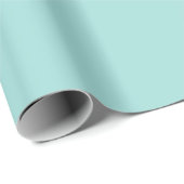 Schlicht Solid Aquamarin Geschenkpapier (Rolleneckpunkt)