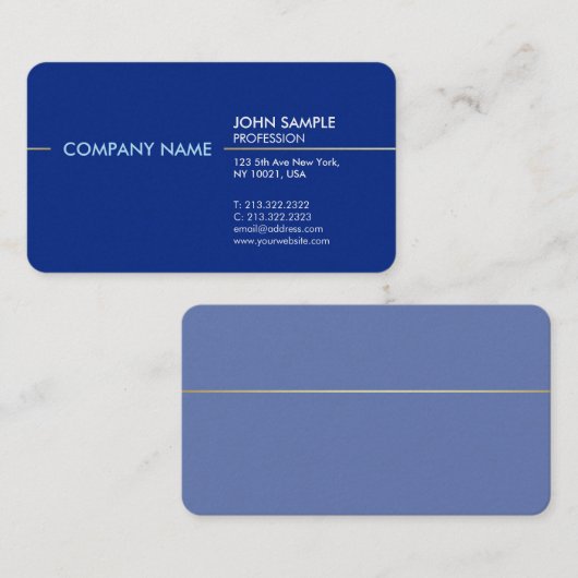 Schlicht Stilvoll Modernes Berufliches Elegantes B Visitenkarte (Vorne/Hinten)