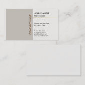 Schlicht Stilvoll Modernes, Berufliches Elegantes Visitenkarte (Vorne/Hinten)
